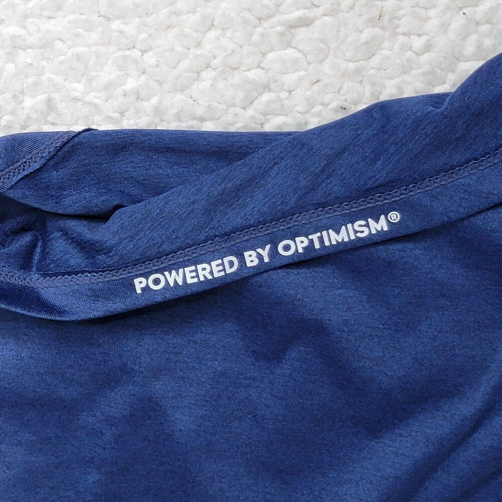 Women's Sz M Life is Good Namaste Positive Darkest Blue Lightweight Active Tank - Picture 4 of 9